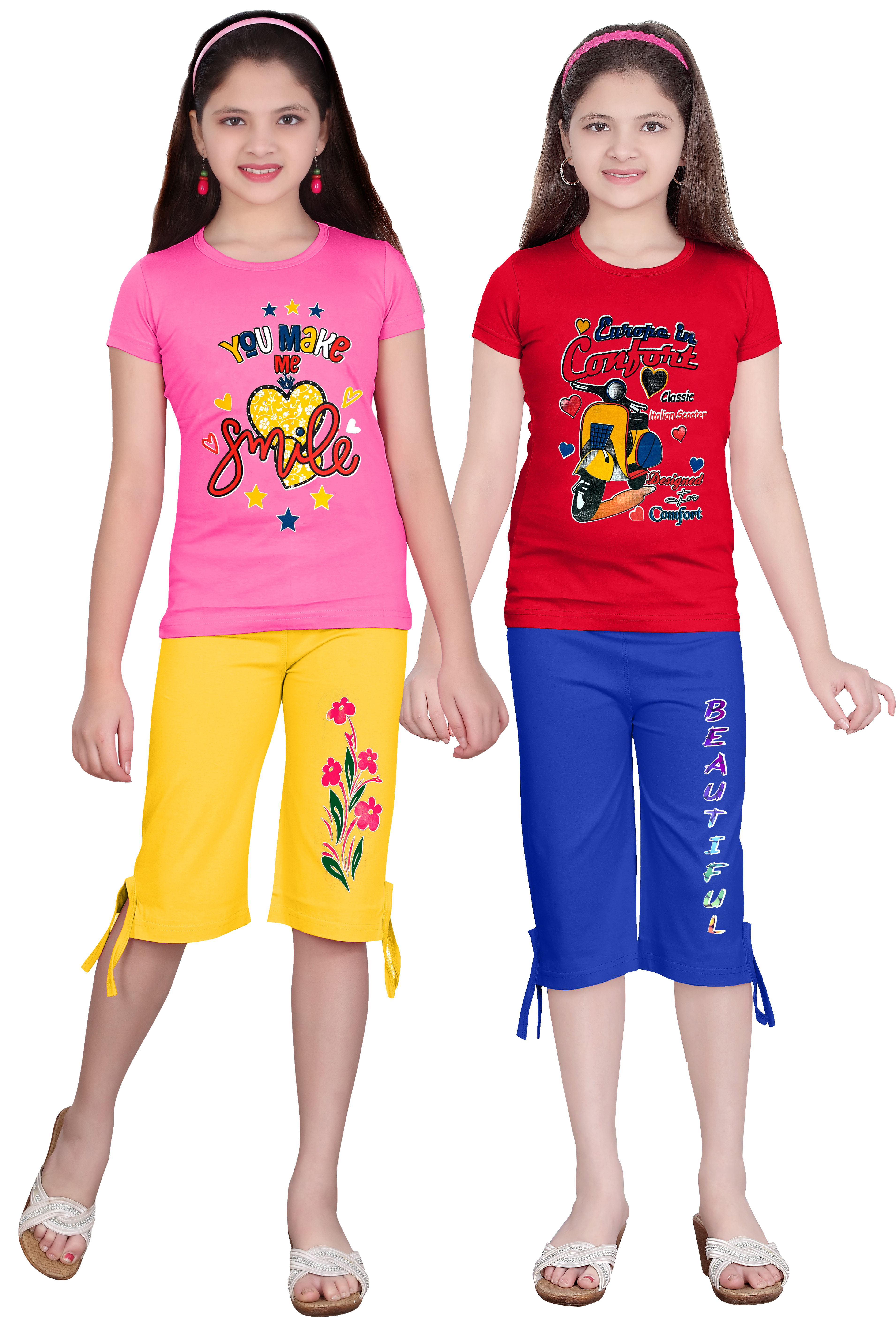 PINK AND RED OF GIRLS  COMBO SET