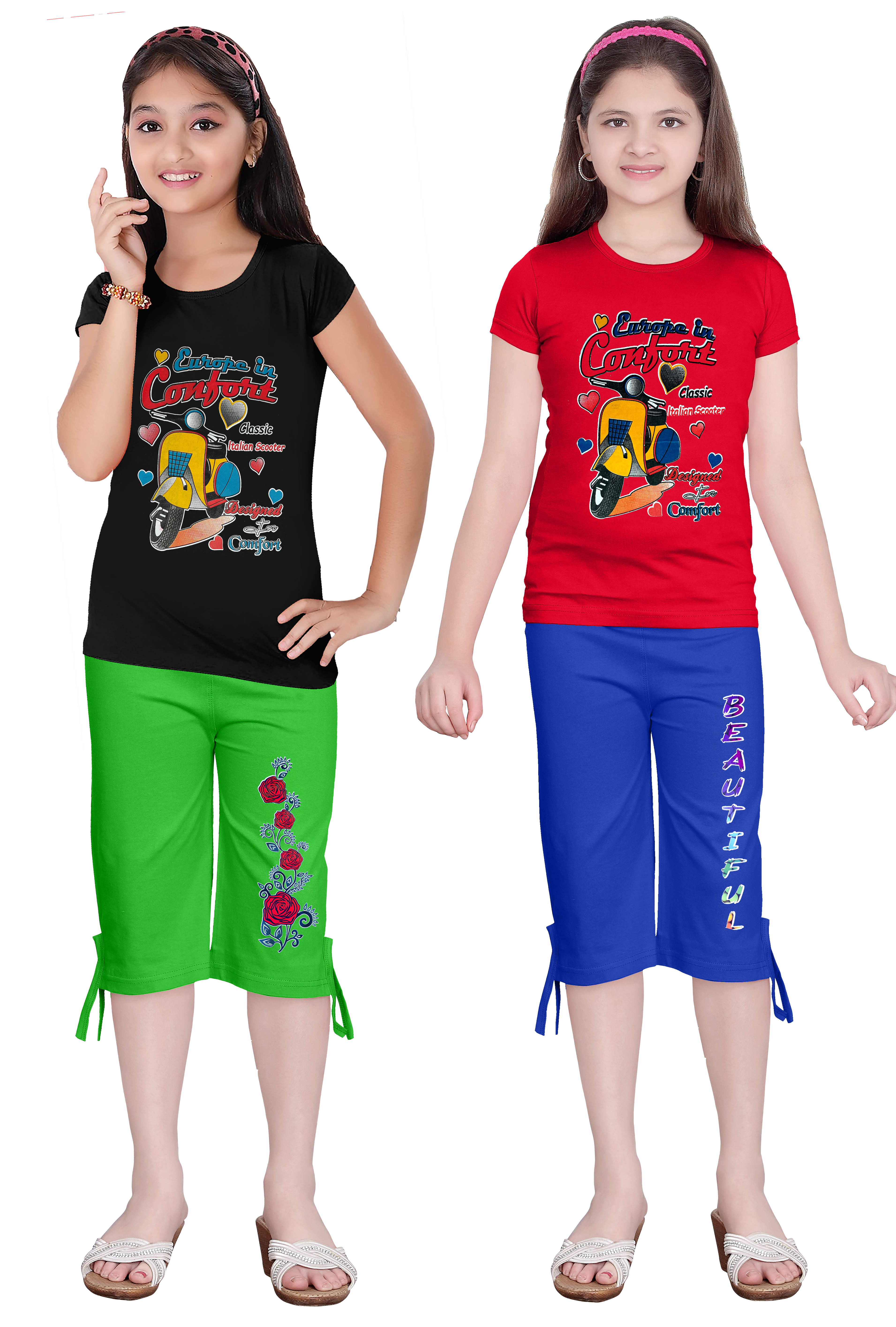 BLACK & RED OF GIRLS  COMBO SET