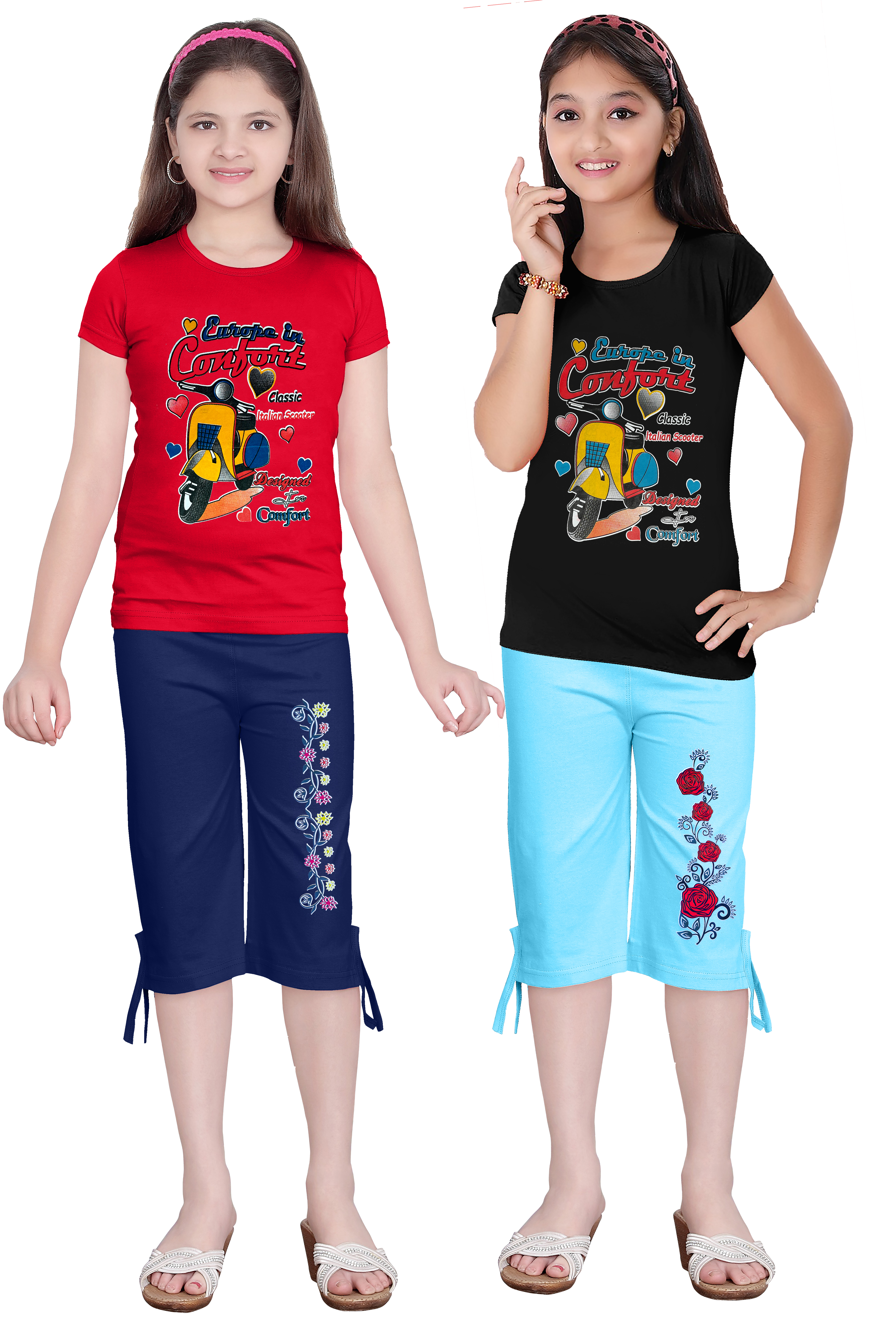 RED & BLACK OF GIRLS COMBO SET