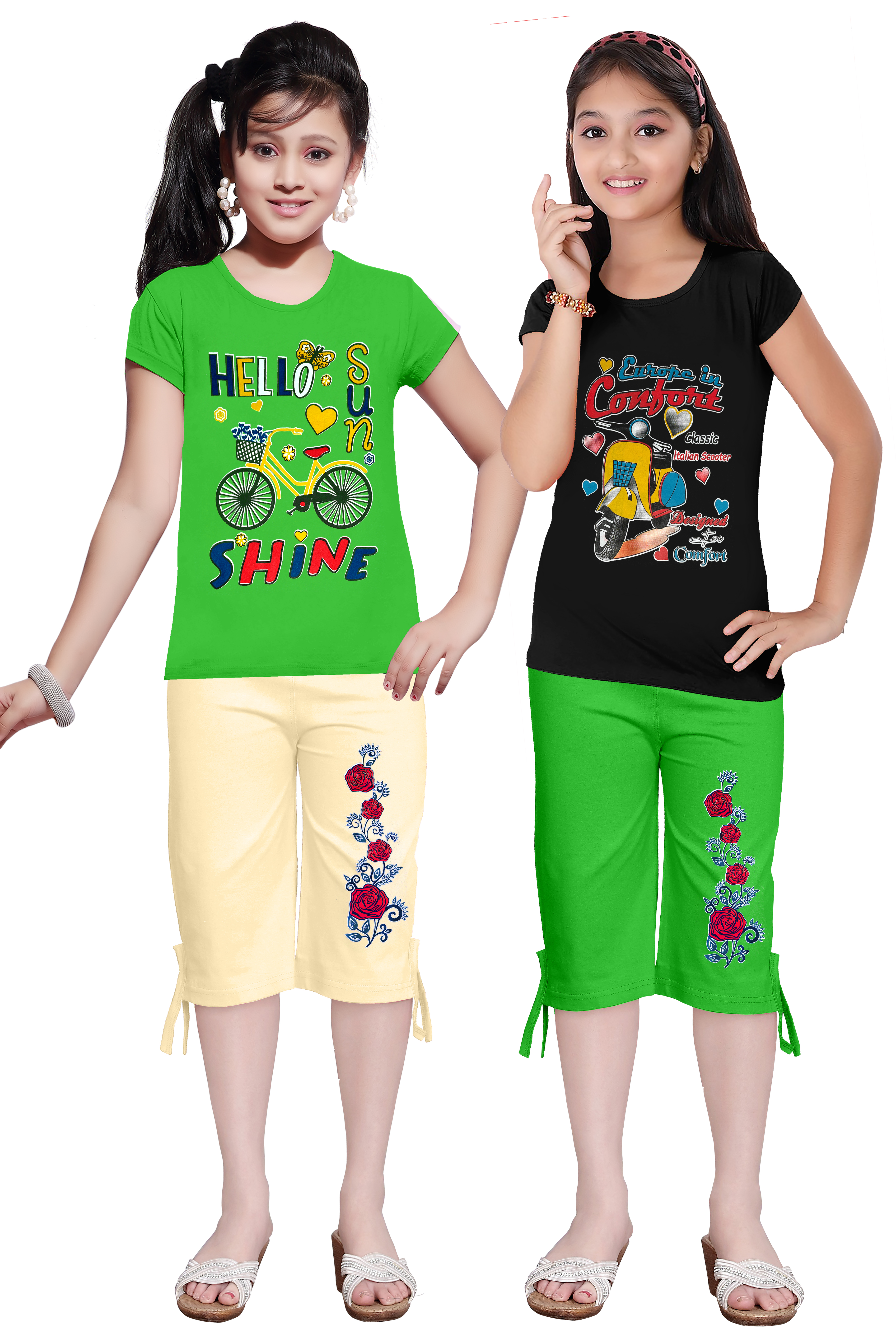 GREEN & BLACK OF GIRLS COMBO SET