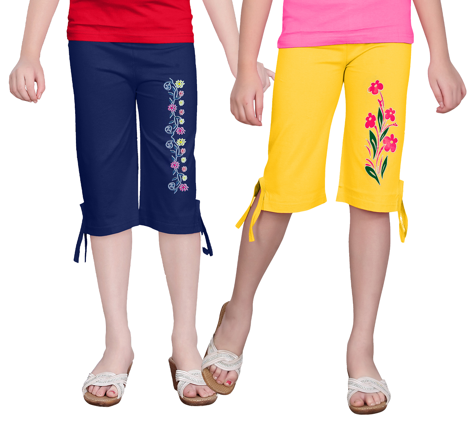 GIRLS THREE FOURTH CAPRI COMBO 2