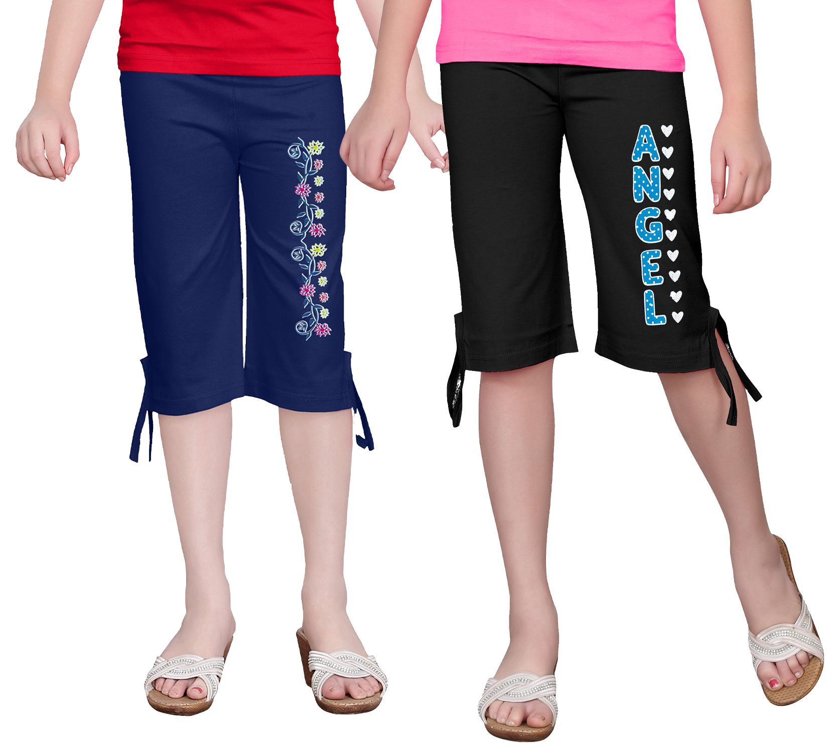 GIRLS THREE FOURTH CAPRI COMBO 3