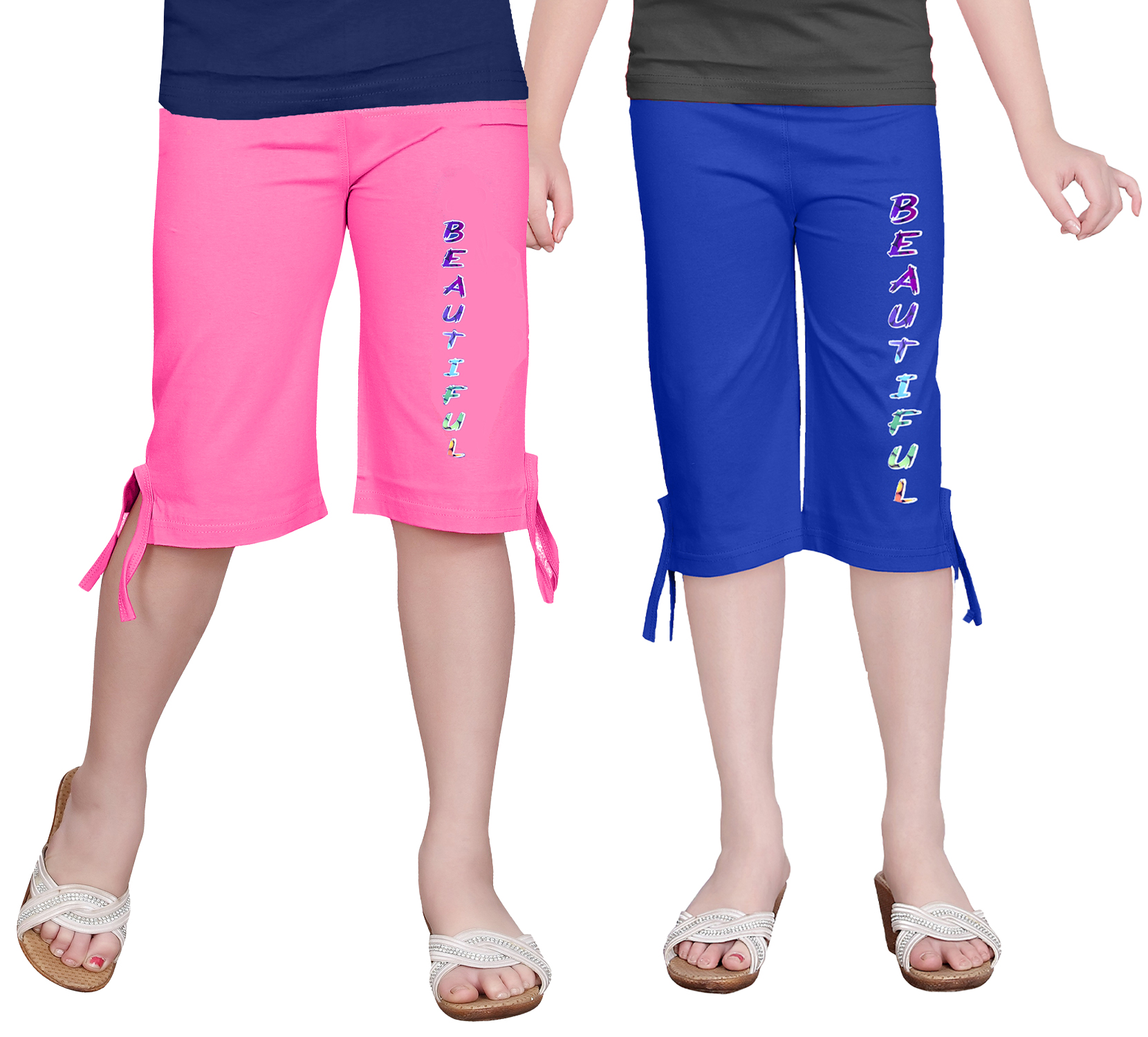 GIRLS THREE FOURTH CAPRI COMBO 10