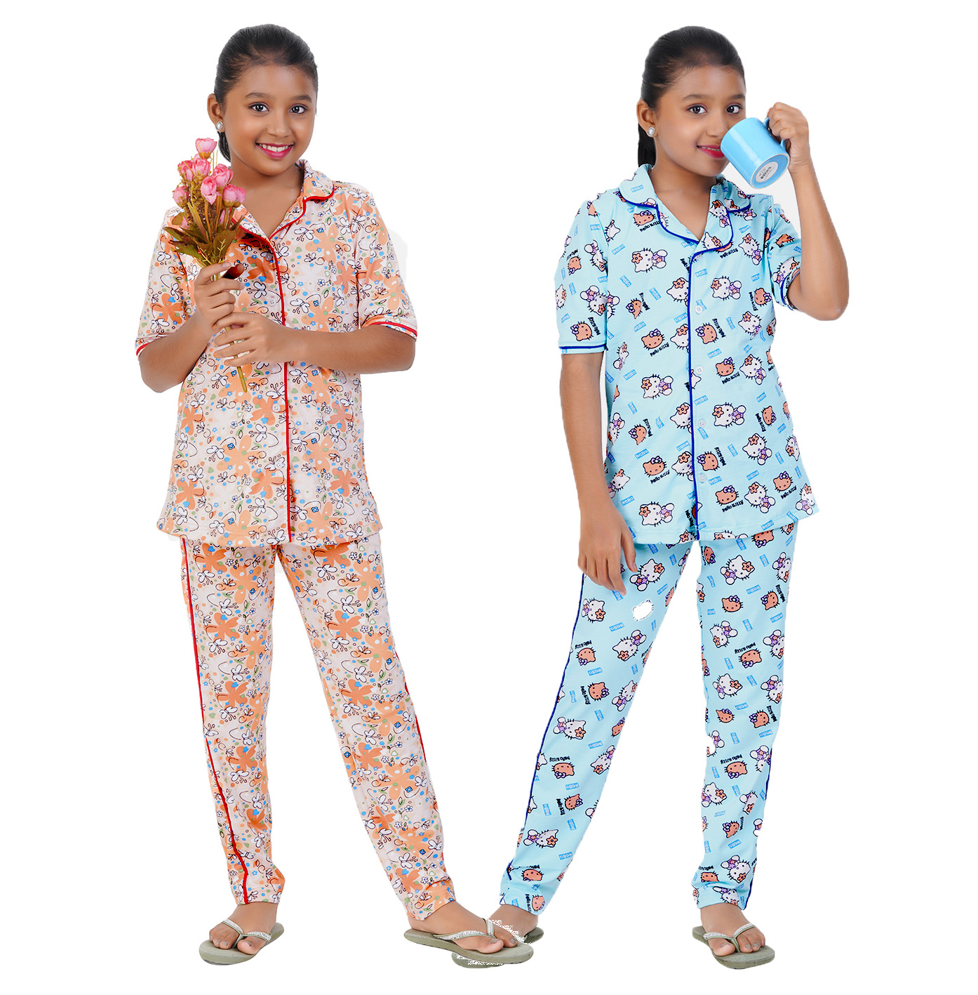 GIRLS PYJAMA FULL SET (2 COMBO)