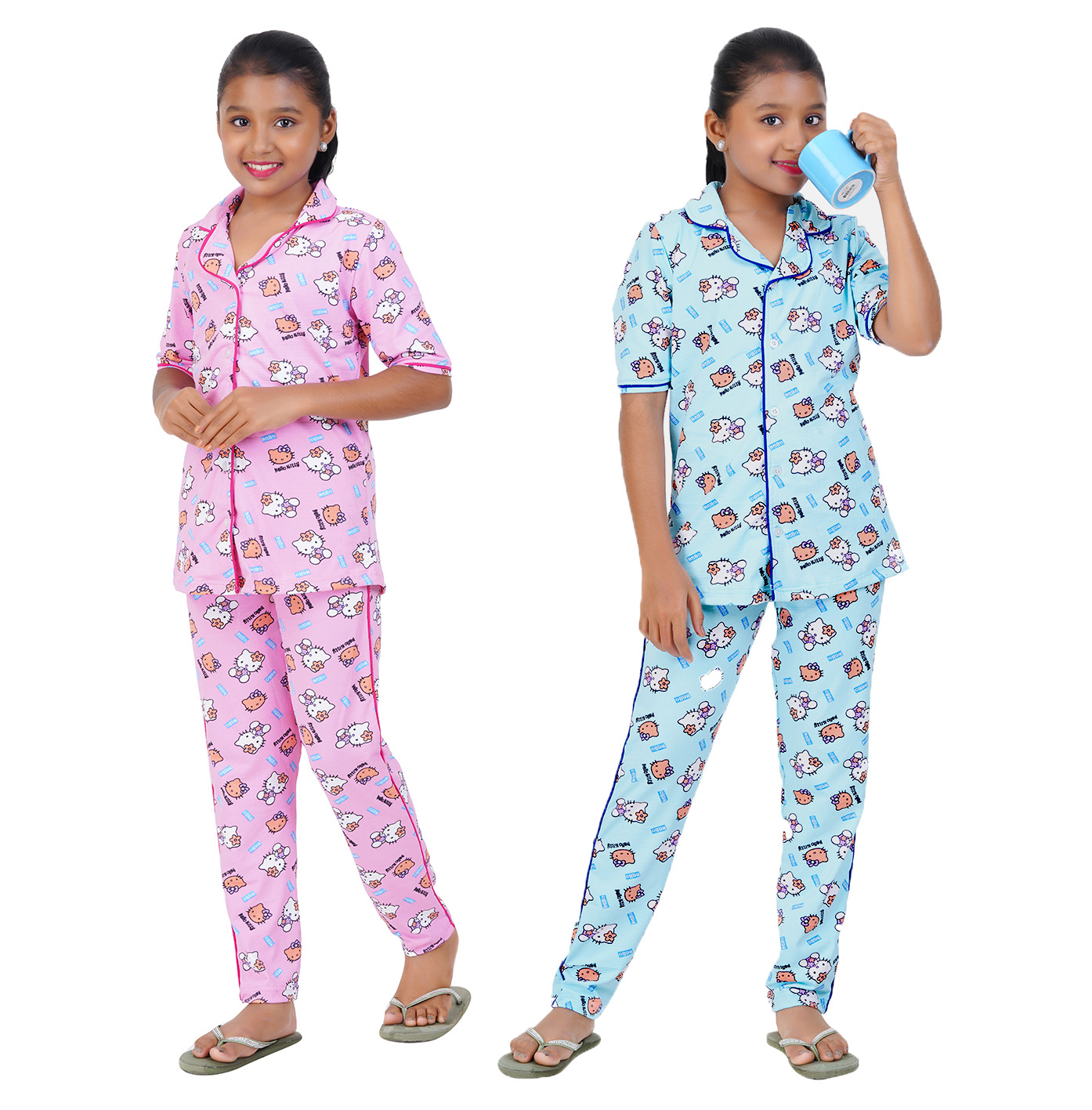GIRLS PYJAMA FULL SET (2 COMBO)