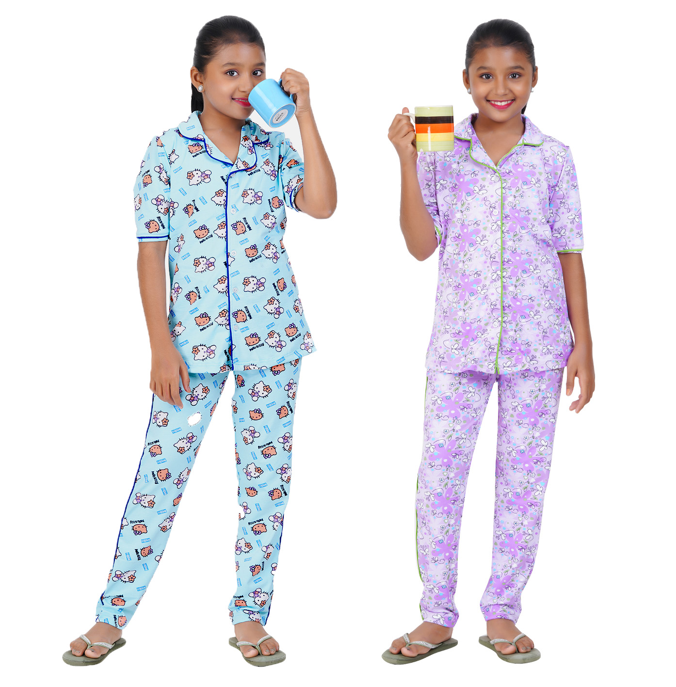 GIRLS PYJAMA FULL SET (2 COMBO)